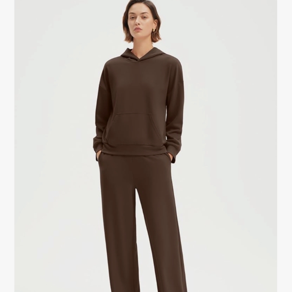Trendy Dark Brown Hoodie and Pants Set NWT